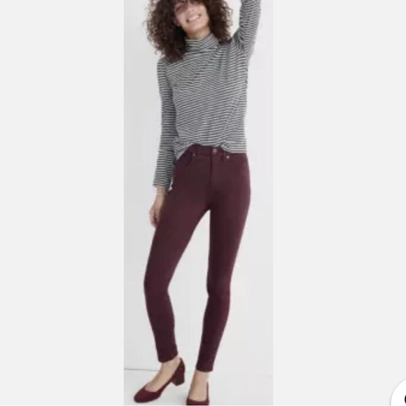 MADEWELL 10" High-Rise Skinny Sateen Jeans - Picture 2 of 9